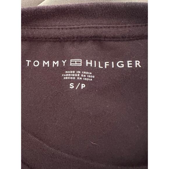Tommy Hilfiger Black Essential Logo T-Shirt Women’s Small Stretch Cotton Blend - Picture 3 of 6